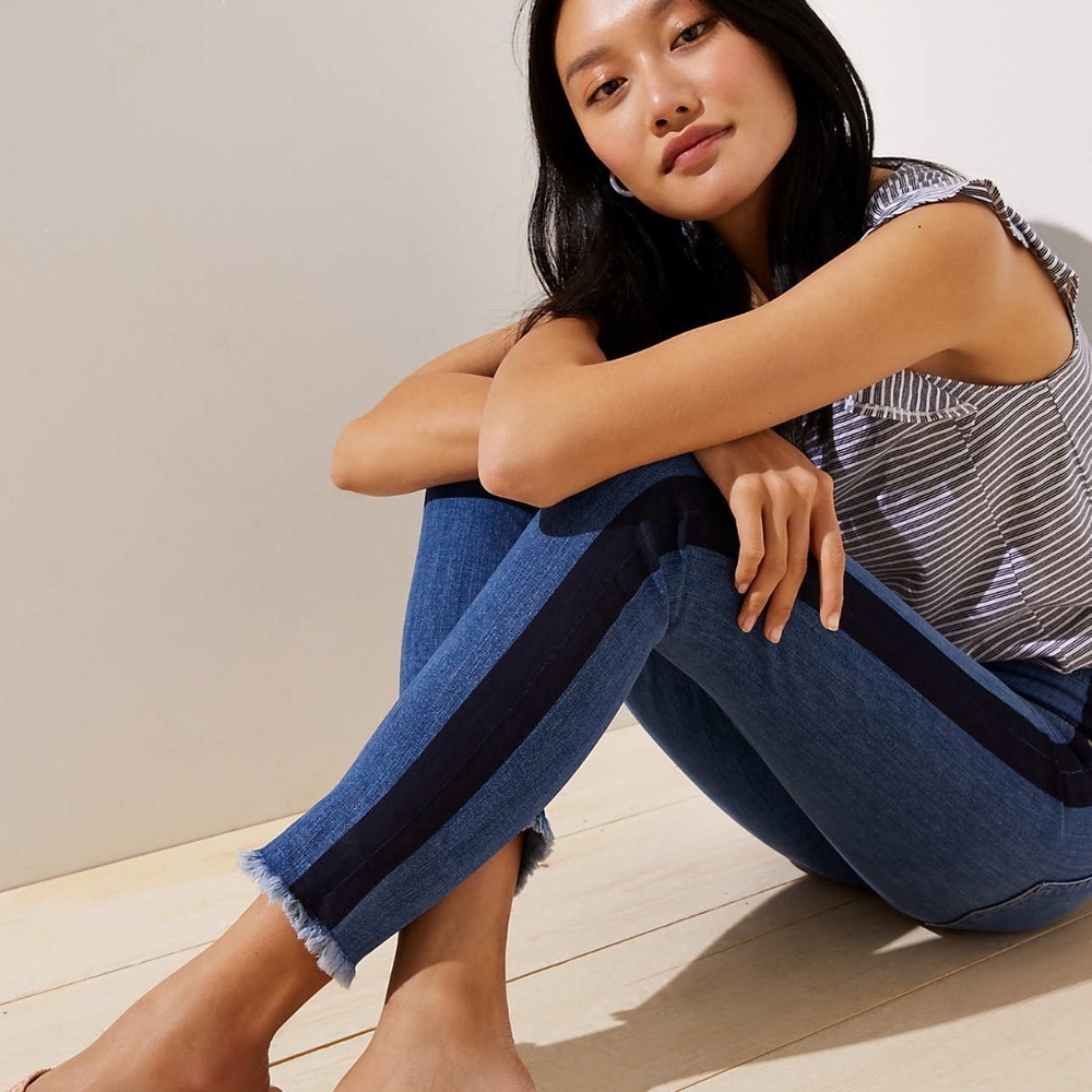 Loft High Rise Skinny Jeans Indigo Wash 6P